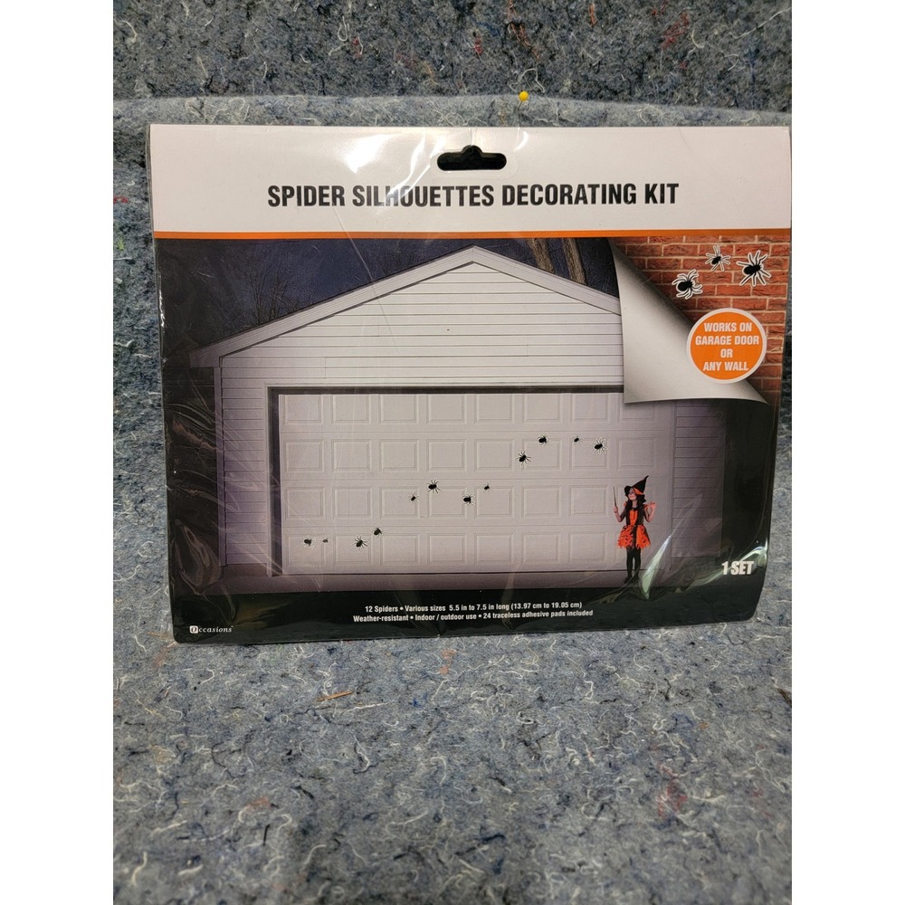 Halloween Spider Silhouettes Decrating Kit 12 pcs